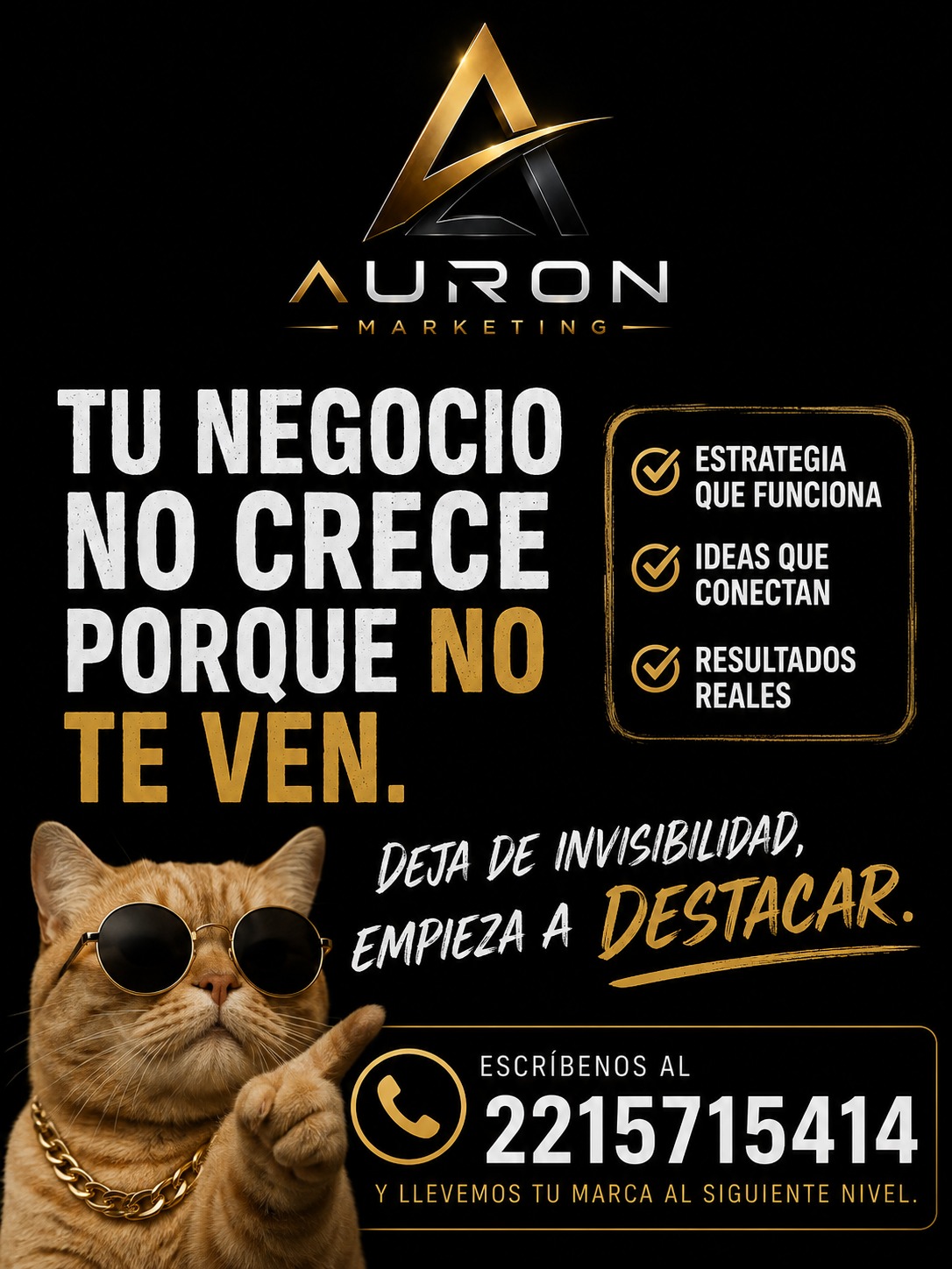 Anuncio de estrategia para Auron Marketing